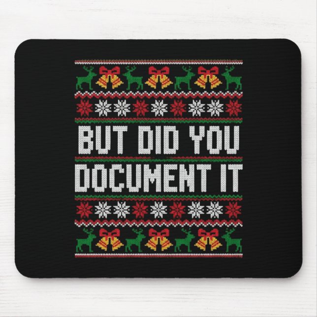 Christmas But Did You Doent It Ugly Office Party L Mouse Mat (Front)