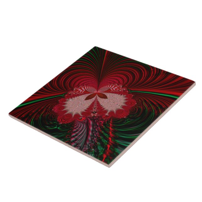 Christmas Butterfly Fractal Tile (Side)