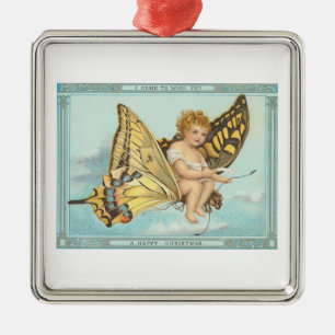 Christmas Butterfly Metal Tree Decoration