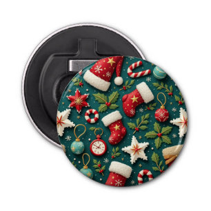 Christmas Button Bottle Opener
