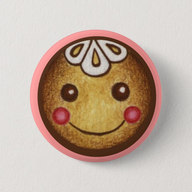 Christmas Button Gingerbread Boy Girl (Front)
