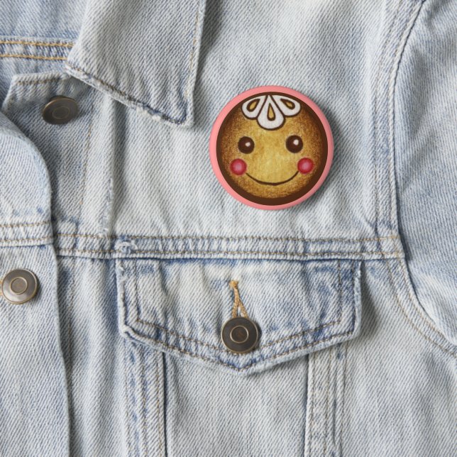 Christmas Button Gingerbread Boy Girl (In Situ)
