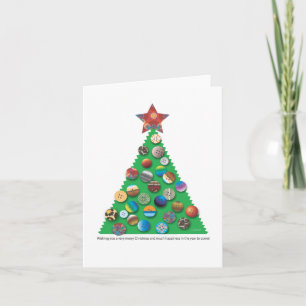 Christmas Button Tree note card