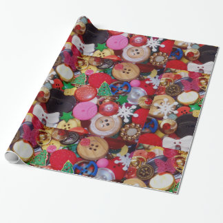 Christmas Button Wrapping Paper