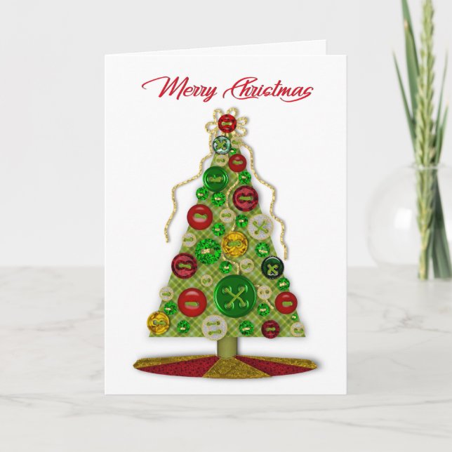 Christmas Buttons Tree, from All of Us, Crafts Card (Front)