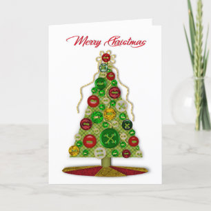 Christmas Buttons Tree, from All of Us, Crafts Card