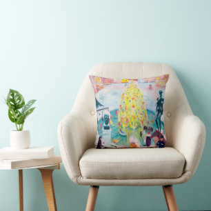 Christmas by Florine Stettheimer Cushion