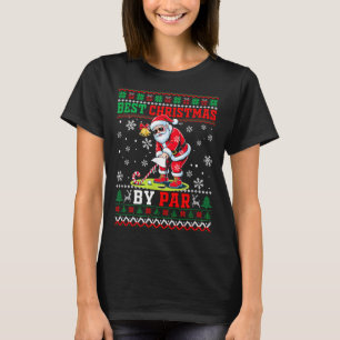 Christmas By Par Santa Sweater Playing Golf Golfer