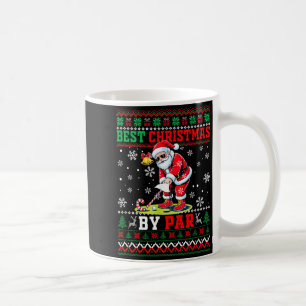 Christmas By Par Santa Sweater Playing Golf Golfer Coffee Mug