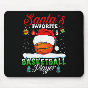 Christmas Bysketbyll Byll Santa Hat Xmas Boys Men  Mouse Mat