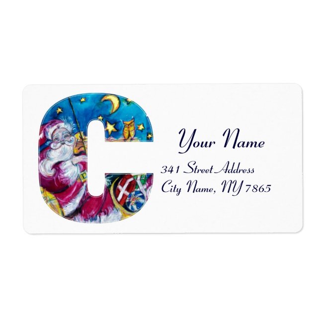 CHRISTMAS C LETTER / INSPIRED SANTA MONOGRAM (Front)