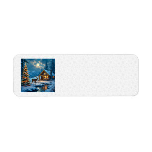 Christmas Cabin Address Labels