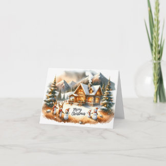 Christmas Cabin Card