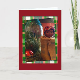 "Christmas Cabin Skookum Doll" Note Card