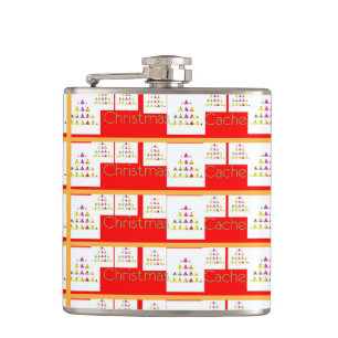 Christmas Cache Vinyl Wrapped Flask