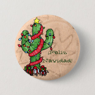 Christmas Cactus Button