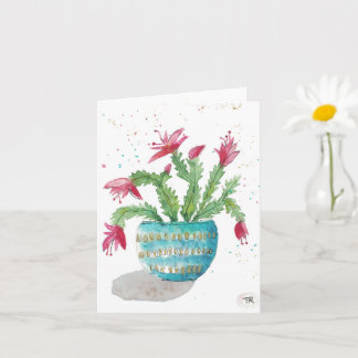 Christmas cactus card