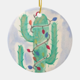 Christmas cactus ceramic tree decoration