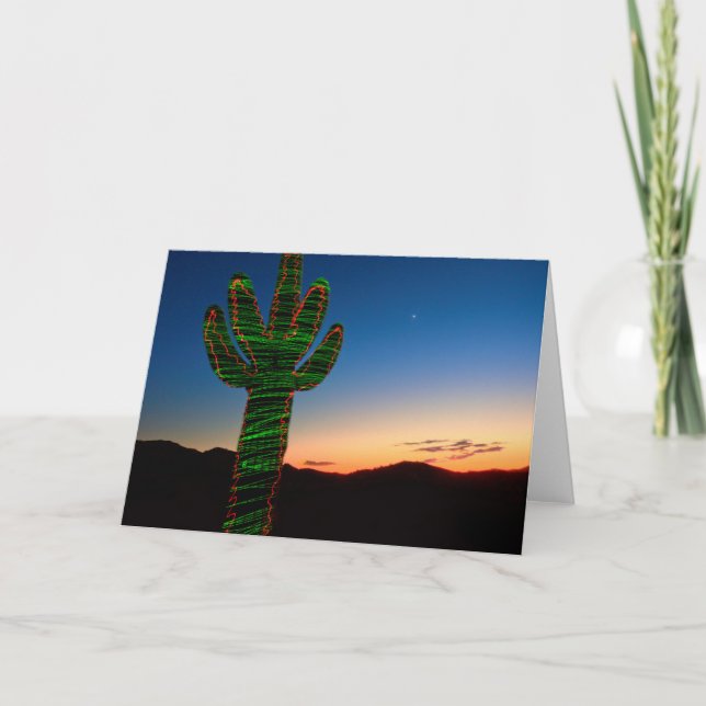 Christmas Cactus Christmas Card (Front)