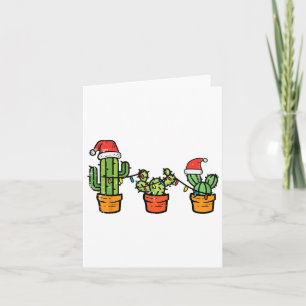 Christmas Cactus Cute Succulent Plant Xmas Men Wom Card