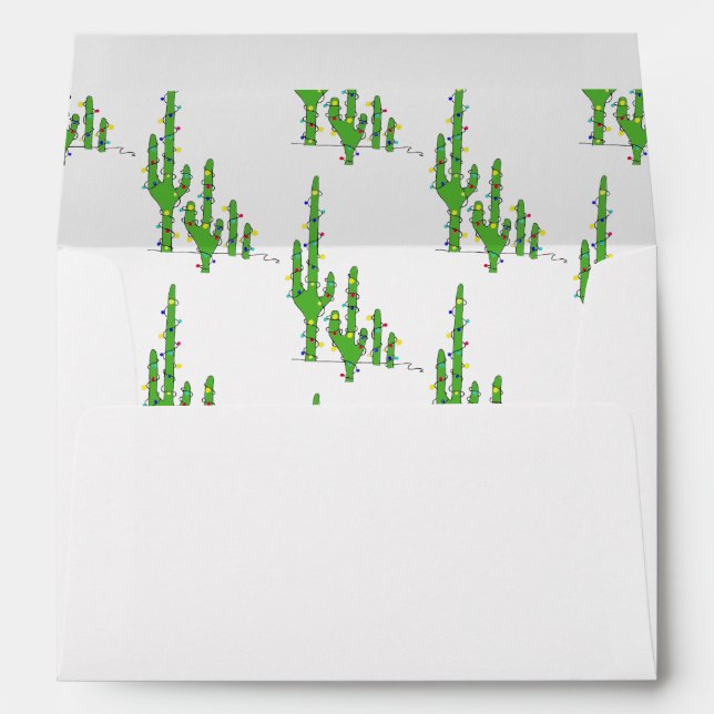 Christmas Cactus Desert Southwest  Envelope (Back (Bottom))