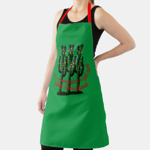 Christmas Cactus Feliz Navidad PAO Apron