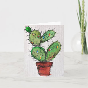 Christmas Cactus Greeting Card
