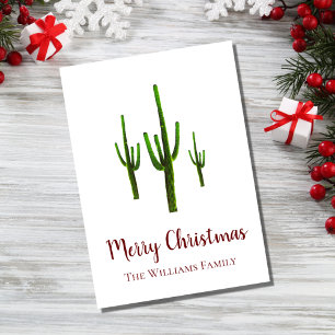 Christmas Cactus Holiday Card