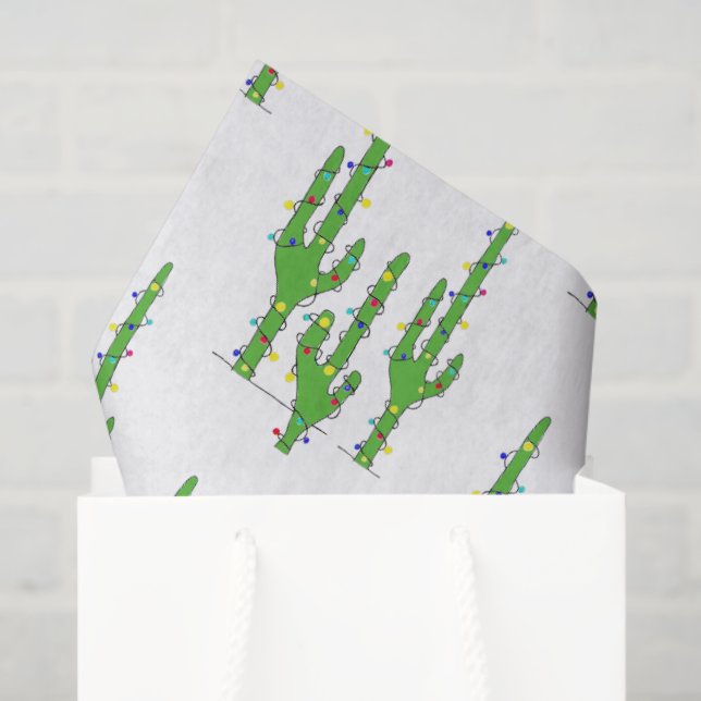 Christmas Cactus Holiday Desert Southwest   Tissue Paper (Gift Bag)