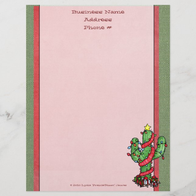 Christmas Cactus Letterhead (Front)