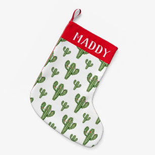 Christmas Cactus Personalised Christmas Stocking