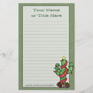 Christmas Cactus Stationery