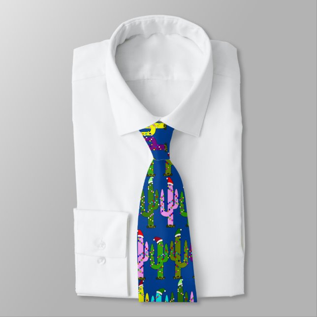 Christmas Cactus Tie (Tied)