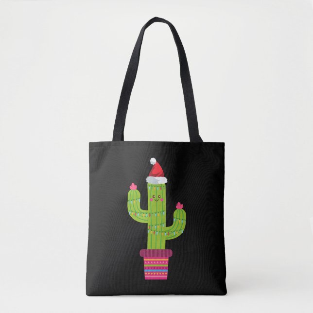 Christmas Cactus Tote Bag (Front)