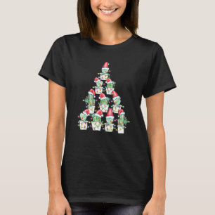 Christmas Cactus Xmas Tree Lights Succulent Cactus T-Shirt