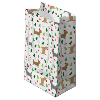 Christmas Cairn Terrier Dog Howliday Tree Small Gift Bag