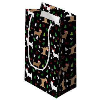 Christmas Cairn Terrier Dog Howliday Tree Small Gift Bag