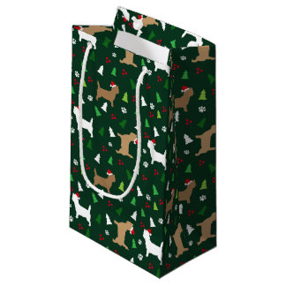 Christmas Cairn Terrier Dogs Holiday Cairns Small Gift Bag