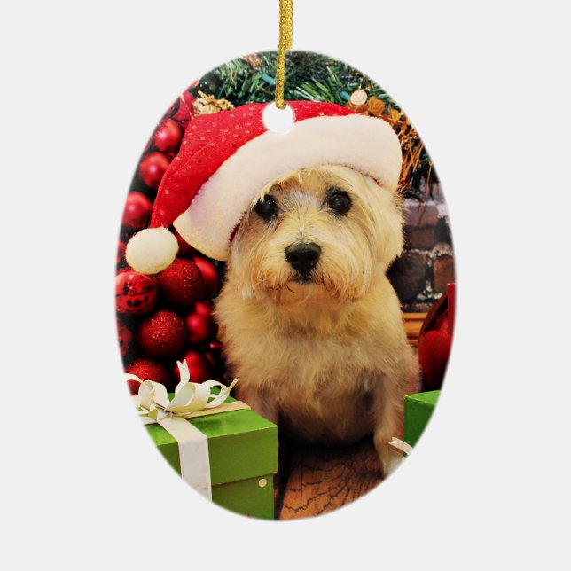Christmas - Cairn Terrier - Roxy Ceramic Tree Decoration (Front)