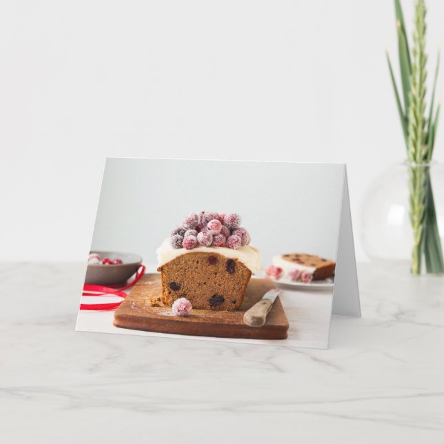 Christmas cake blank greeting card (Front)
