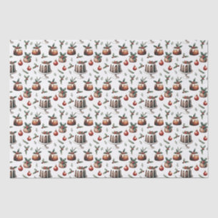 Christmas cake pattern tissue paper
