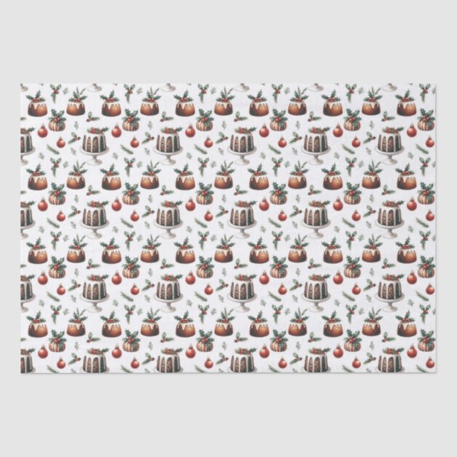 Christmas cake pattern tissue paper (Front)