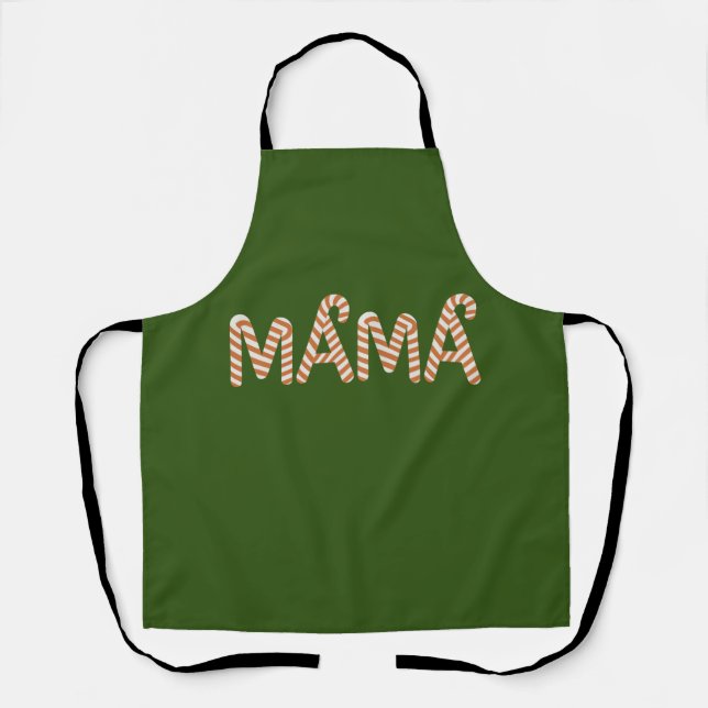Christmas Cake Tree Mama Mum Sweater Funny Family Apron (Front)
