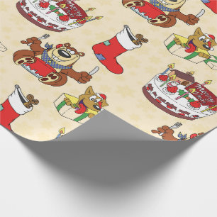 christmas cake wrapping paper