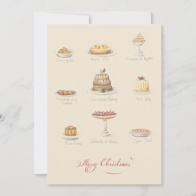 Christmas Cakes Card (Front)