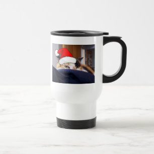 Christmas Calico Cat Travel Mug
