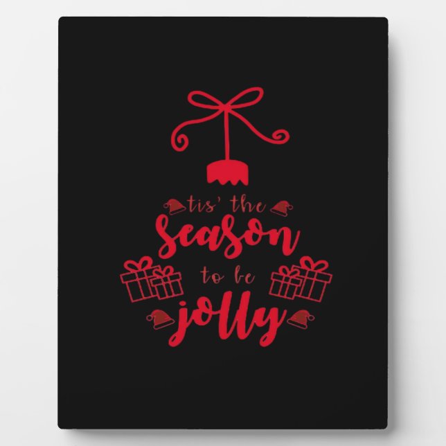 Christmas Calligraphy - Tis The Season Plaque (Front)