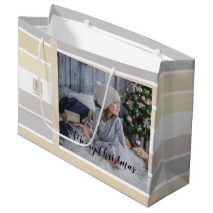 Christmas Calligraphy Winter Colour Palette Photo Large Gift Bag