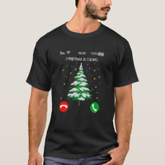 Christmas Calling Xmas Phone Christian Church T-Shirt