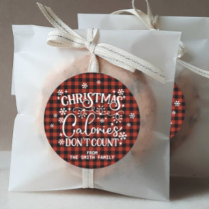Christmas Calories Don't Count Classic Round Sticker